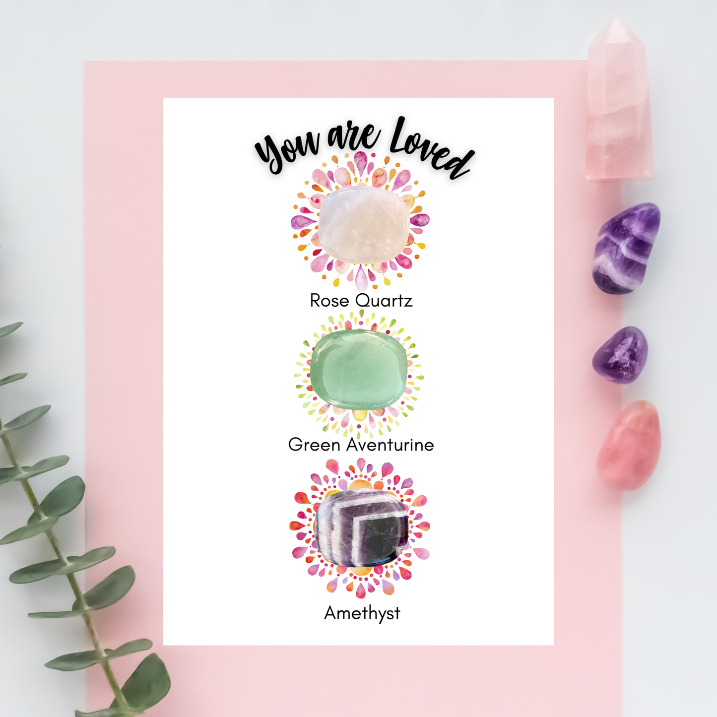 “You are Loved” Crystal Card